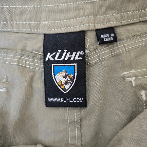 KUHL Khaki A-Line Mini Skirt - Size 6 - Picture 7 of 8